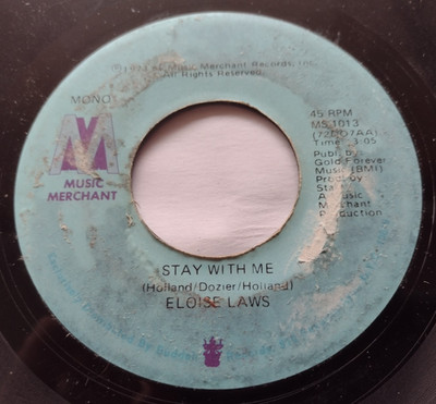 USA!!! ELOISE LAWS Love Factory / Stay With Me 1973 Music Merchant MS 1013 45