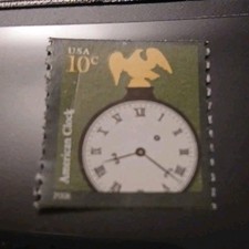 USA Stamp American Clock 10 Cent Mint Never Hinged Green White