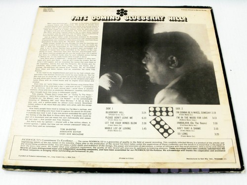 FATS DOMINO BLUBERRY HILL*1967 PICKWICK SPC-3111*ROCK & ROLL/BLUES*EX+ - Foto 4 di 5