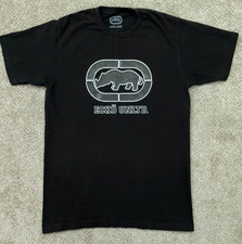Ecko Unltd Shirt Mens Medium Black Spellout L...