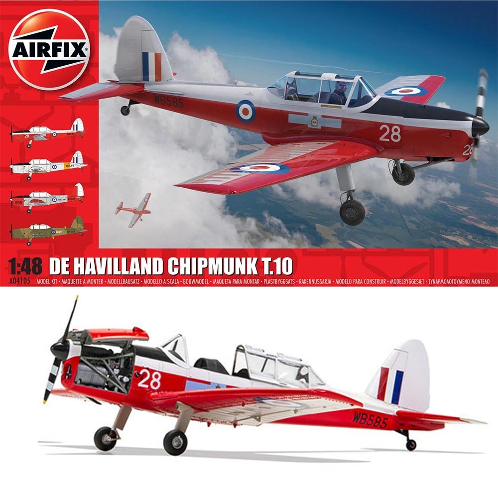 Airfix A04105 de Havilland Chipmunk T.10 1:48 Plastic Model Aircraft Kit