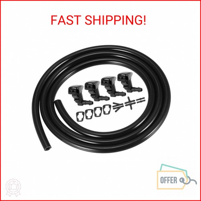 #ad #ad X AUTOHAUX 4pcs Car Front Windshield Washer Nozzle Jet Spray Single Hole for Dod $12.03