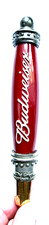 BUDWEISER - LAGER - KING OF BEERS - BEER TAP HANDLE (SIGNATURE) RED SHORT