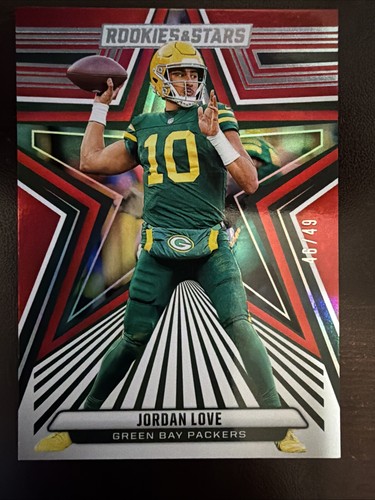 Jordan Love 2024 Panini Rookies And Stars #36 Red Prizm /49 Green Bay Packers