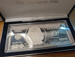 4 oz .999 Silver $100 Silver Proof by Washington Mint with COA Limited