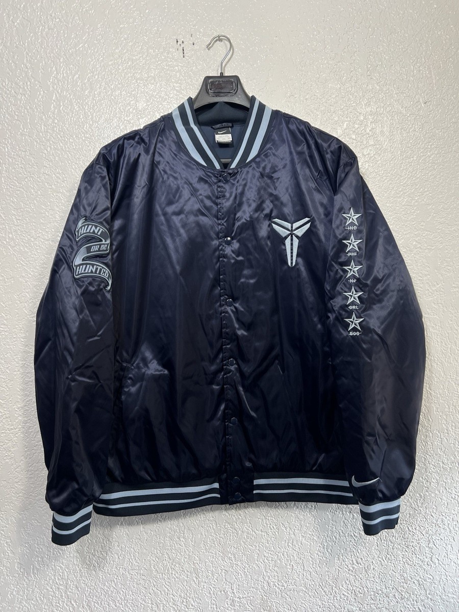 LA Lakers Kobe Bryant Bomber Jacket Black Mamba Hunt Or Be Hunted