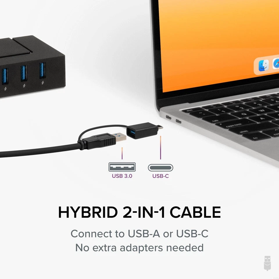 7-in-1 USB Powered Hub for Laptops With USB-C or 3.0 - Power Station for Mult... - Image 3 of 4