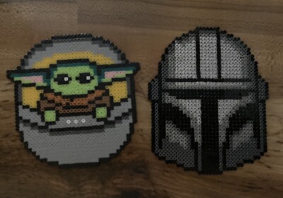 Star Wars Baby Yoda Child Mandalorian Helmet Mini Perler Bead Handmade Ebay