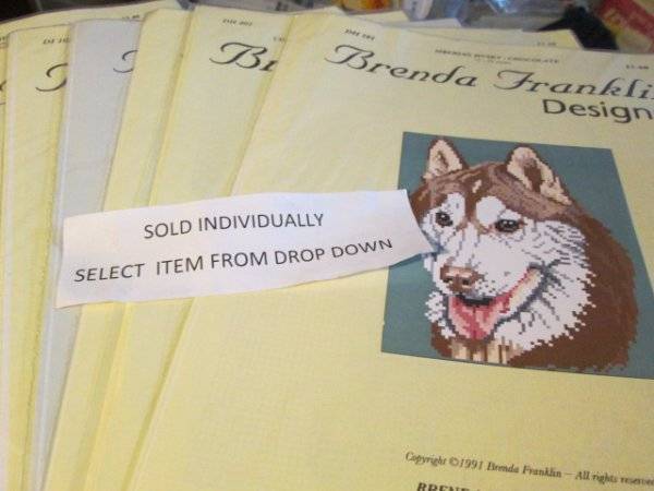 Brenda Franklin Designs Dog Cross Stitch CHART-DH-DN Series- Breeds Starting Wit