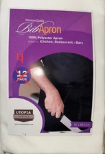 Utopia Bib Apron 4 Pk White 2 Free Paper Chef’s Hat
