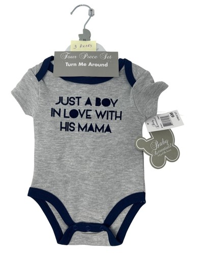 Baby Clothes - Bodysuits, Sweatshirt, Hat, Socks - Sizes 0-3M & 3-6M Boys - Picture 6 of 12