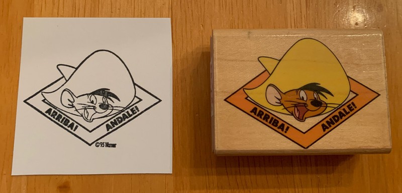 Rubber Stampede Looney Tunes Speedy's Line A712D Rubber Stamp Vintage Gonzalez
