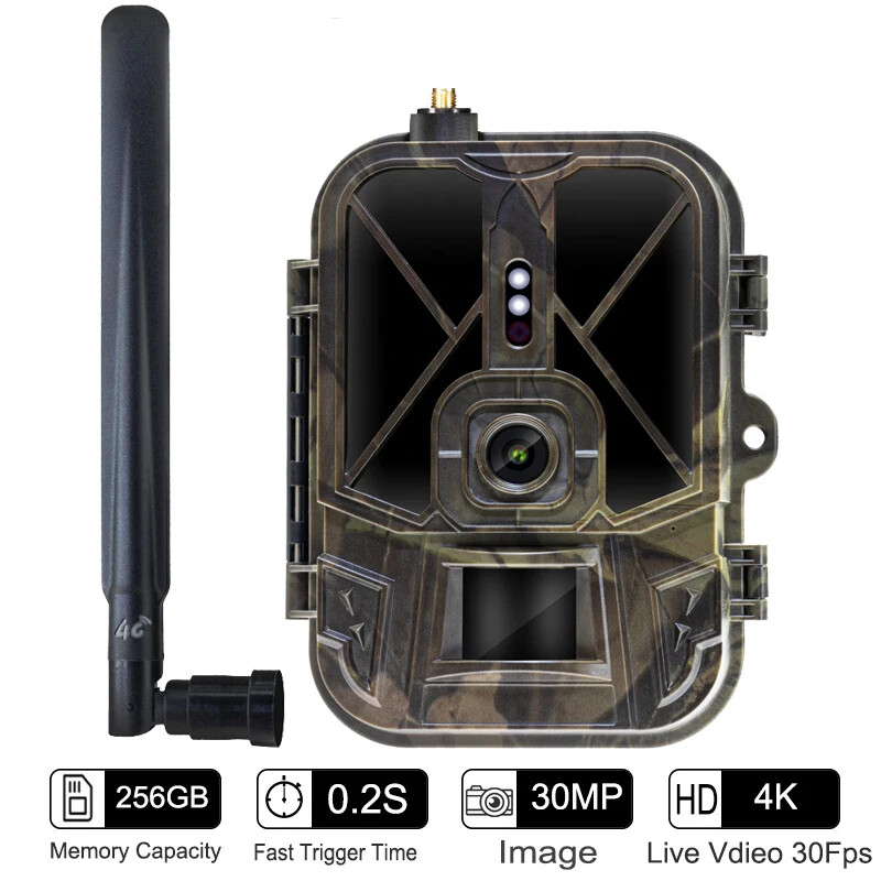 4G 4K 36MP Wildlife Camera Video Photo Night Vision 120 Detection