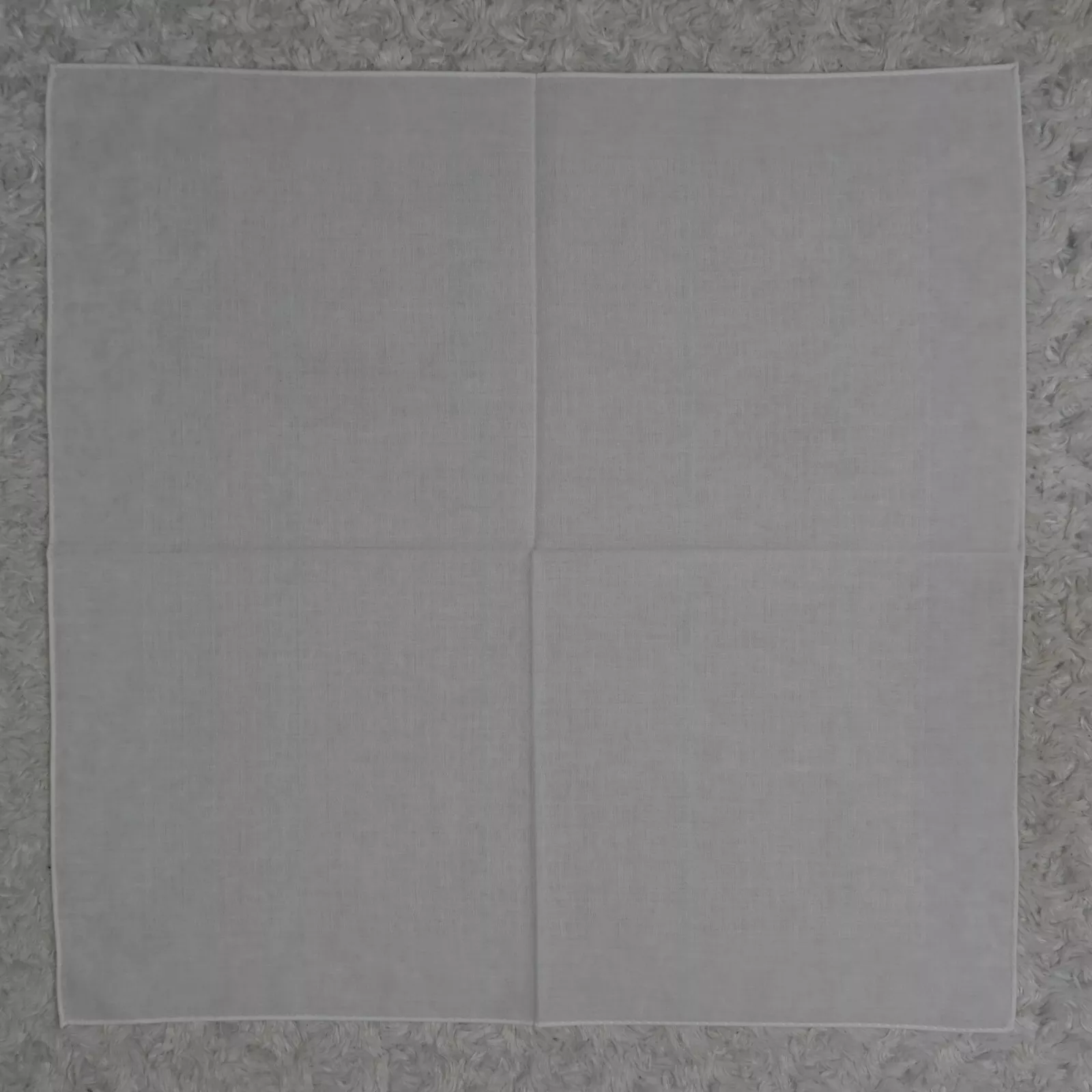 L818 CHRISTIAN DIOR foulard en coton monogramme blanc foulards de poche carré 17,5