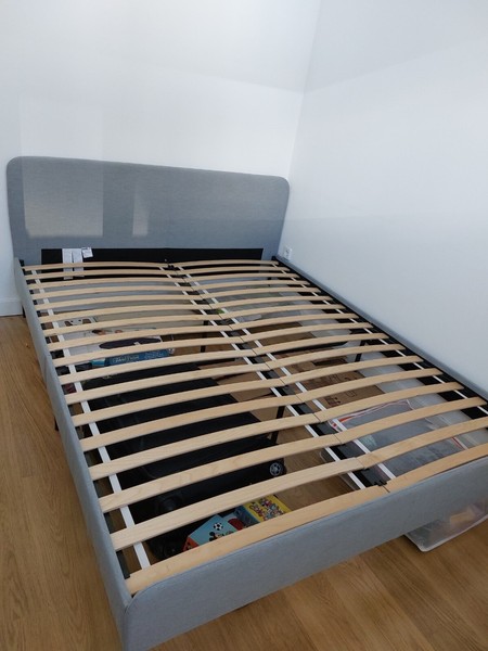 Estructura de cama tapizada  Ikea 160x200 cm color gris