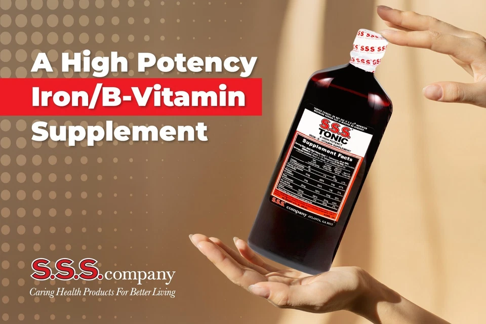 S.S.S. Tónico - 20 oz. Suplemento líquido de hierro y vitamina B de alta potencia Foto 2 de 4