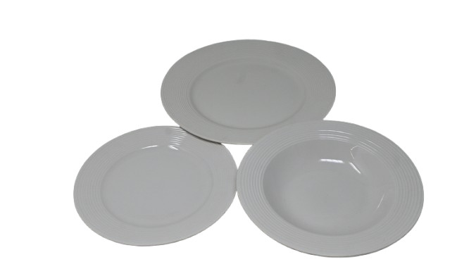 Tognana Geschirr 18 tlg. Set Polis Circles Tafelservice, Tellerset, Teller