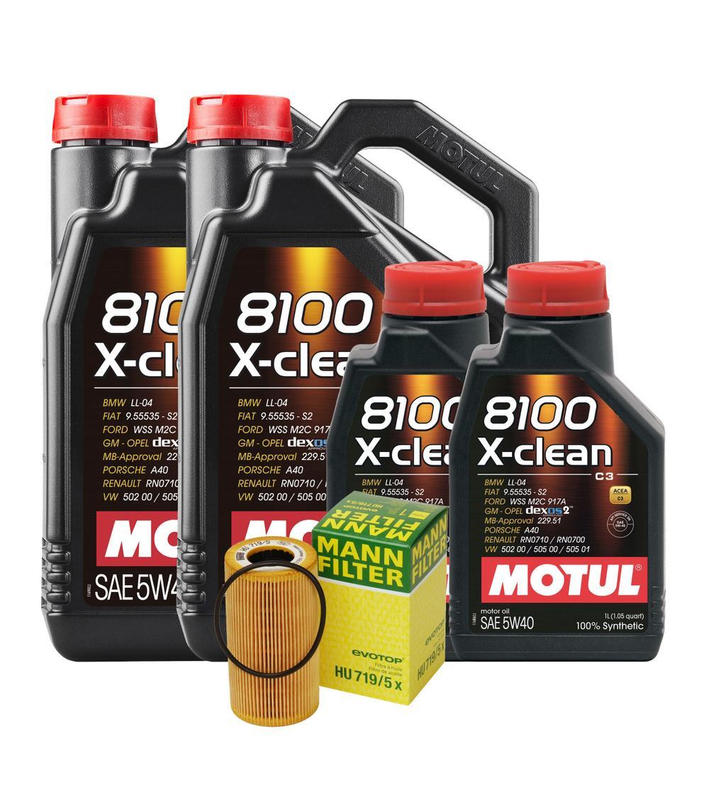 12L Motul 8100 XCLEAN 5W40 Mann Filter Motor Oil Change Kit 911 GT2 RS 3.6 Turbo