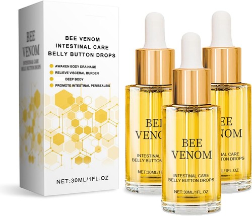 3 x 30ml Bee Venom Intestinal Detox Belly Button Drops - 第 1/1 張圖片