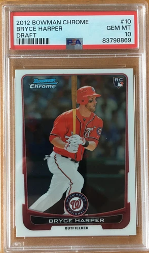 2012 bowman chrome draft bryce harper psa 10