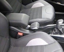 Mittelarmlehne DESIGN für Peugeot 2008 2013-2019 schwarz +weißen Nähte armlehne