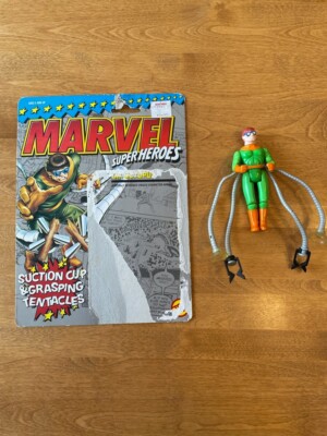 Vintage 1990 Marvel Action Figure Dr Octopus Complete with card