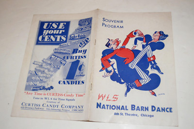 Vintage Souvenir Program Wls Chicago National Barn Dance 1942 Ebay
