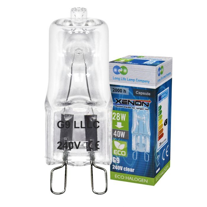 5 x G9 Halogen Energy Saving Light Bulbs 28w = 40w
