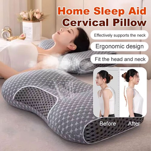 Foam Pillows Cervical Pillow for Neck and Shoulder Pain Relief Side Sleep XL UK - Picture 7 of 11
