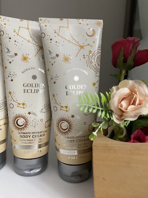 2 New GOLDEN ECLIPSED BATH & BODY WORKS BODY CREAM LOTION