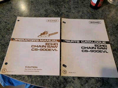 Echo Chain Saw CS900EVL Parts & Operators Manual Chainsaw 1980s 