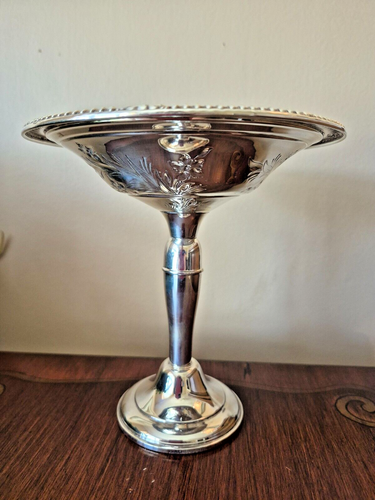 Sterling Silver Fancy Candy Dish Frank M Whiting table ready condition - Picture 3 of 7