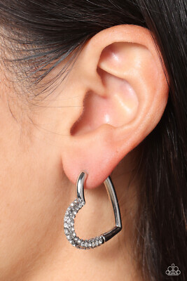 Paparazzi ~ Be Mine, Valentine? Heart  Hoop Earrings ~  NEW RELEASE 2024 
