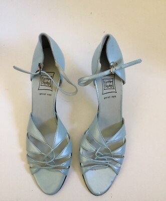 Women Cynthia Rowley Geist NYC Metallic Blue Strappy Open Toe