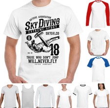 SKYDIVING T-SHIRT Mens Free Fall Skydiver Skydive Para Extreme Sports Regt. Top