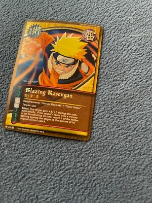 NARUTO CCG Super Rare 2002 BLAZING RASENGAN naruto #296 Anime Card foil