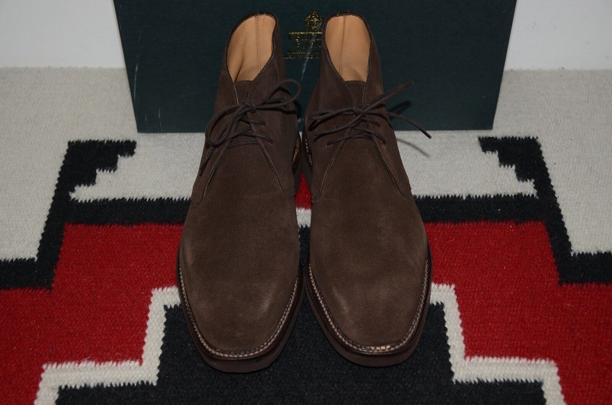 Crockett Jones Made in England Molton Brown Suede Leather Ankle