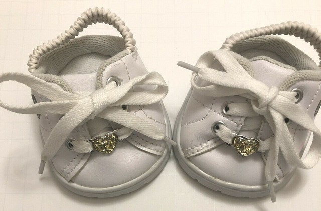 Build a Bear White Skechers Silver Glitter Hearts Tied Build a Bear White Skechers Silver Glitter Hearts Tied