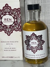 Moroccan Rose Otto Bath Oil by REN, 4.08 oz Bottle Of Oil, NEW