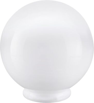 Aspen Creative 28001-41, 6'' White Acrylic 6 Inch, WHITE/Custom Neck 