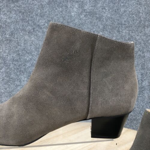 Botas Alfani para mujer 7 M Sicilia con cremallera lateral al tobillo gris tacones gamuza informales - Imagen 4 de 22