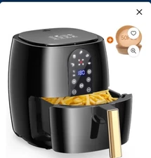 5.2QT Digital Air Fryer Oven with 5 Preset Cookings and Dishwasher-Safe Basket.