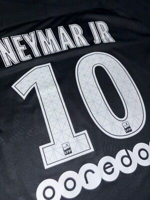 Nike 2017/18 Black NEYMAR JR. PSG Jersey XXL No.10 Soccer/Football