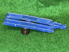Vintage Tootsie Toy Diecast Metal 4 3/4โ Blue Cycle Trailer 1970s Made in USA