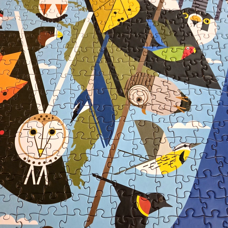 Гранат Charley Harper головоломка мы думаем мир птиц 1000 шт. полный комплект - Изображение 3 из 4