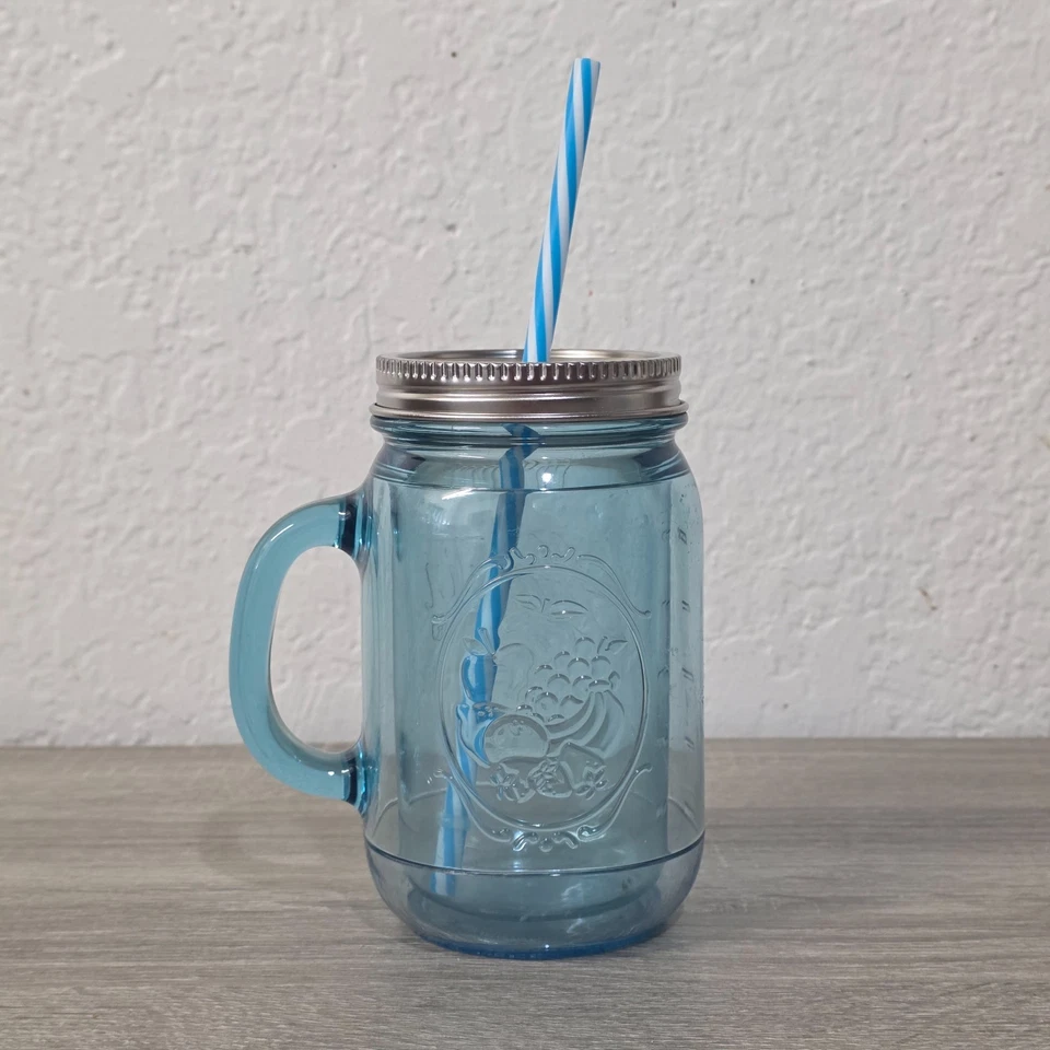 Aladdin Insulated 20oz Plastic Mason Jar Tumblers Travel Mugs Set Of 2 - Image 4 of 4