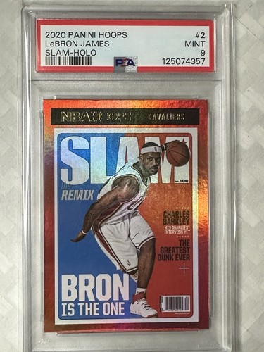 SP PSA - 2020-21 Panini NBA Hoops - Slam LeBron James #2 Holo