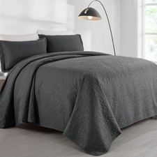 HOMBYS Alaska King 132x 120 Bedspread Coverlet Set, 3 Piece Lightweight