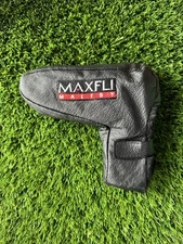Maltby Maxfli Golf Blade Putter Cover, golf protector, Black Vinyl, Faux Fur