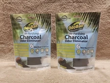 Lot of 2: OdoBan Air Purifying Charcoal Odor Eliminator 6-Pack 10g Bags